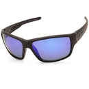Dirty Dog Knox Satin Black/Blue Mirror Polarised Men's Sunglasses