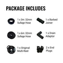 FLAT-OUT 9m Sullage Hose on Black Multi-Reel 32mm