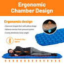 Inflatable Camping Mattress with Air Bag Blue