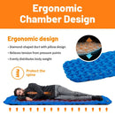 Inflatable Camping Mattress with Air Bag Blue