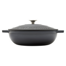 Westinghouse 4L 30cm Shallow Cast Iron Oval Casserole Pot - Ombre Grey (WHCIPRS3002G)