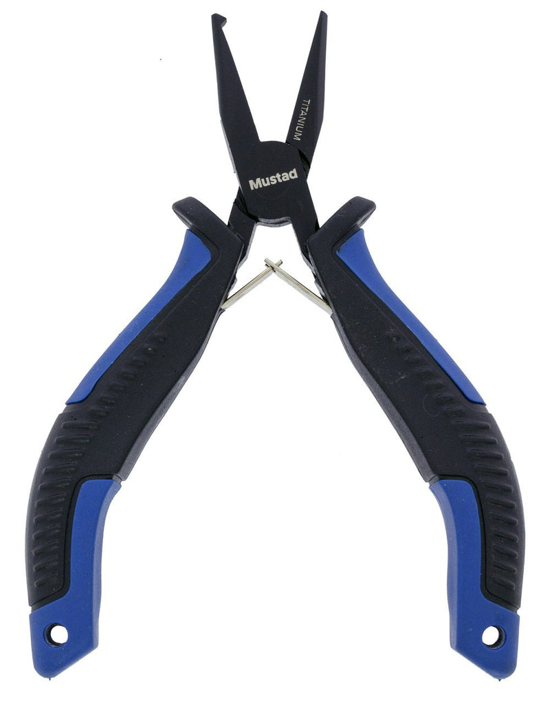 Mustad 4.5 Inch Heavy Duty Needle Nose Split Ring Pliers - Stainless Steel