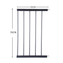 Levede Baby Safety Gate Adjustable Pet Stair Barrier 45cm Door Extension Black