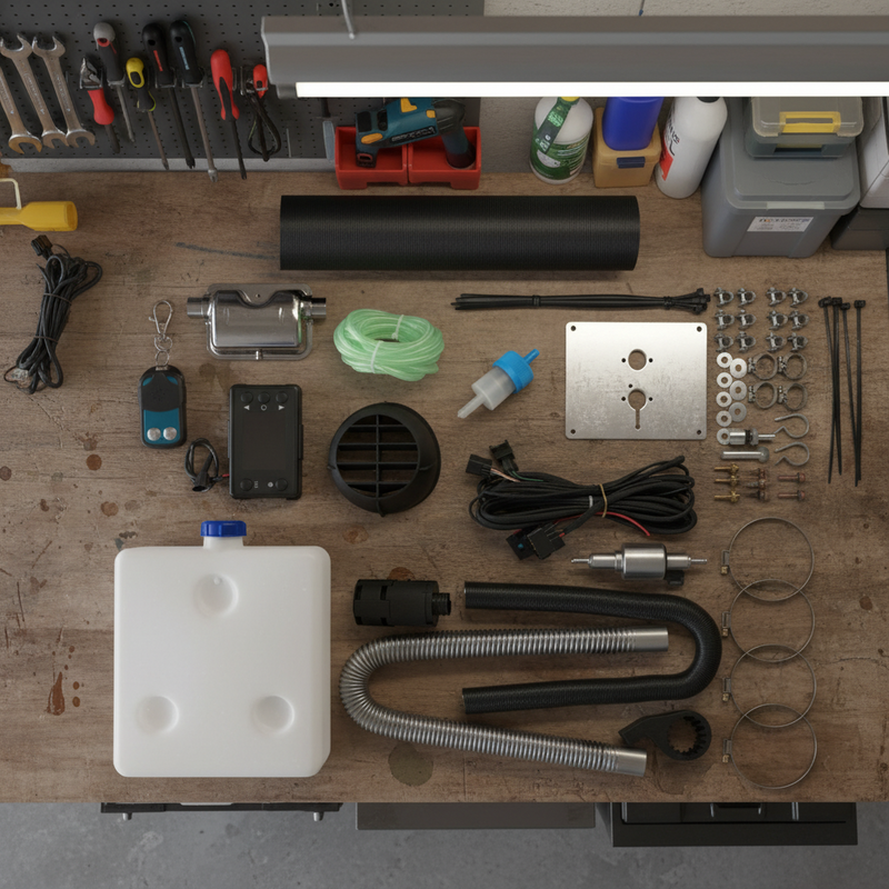 2kW Diesel Air Heater Full Installation Kit (2-Year Warranty)