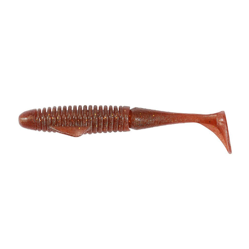 6 Pack of 3.5in Duo Realis BooStar Wake Soft Plastic Swimbait Lures-Motor Oil UV