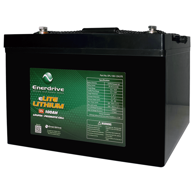 Enerdrive 12V 100Ah eLITE Lithium Battery