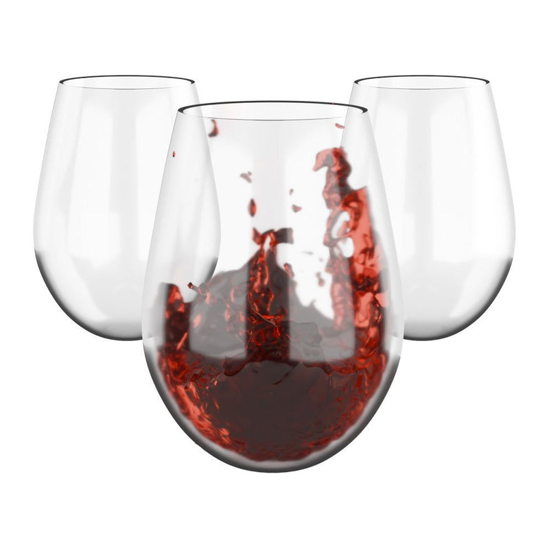Tritan Stemless Wine Glasses 16oz - Set of 4