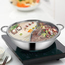 Toque 34cm Stainless-Steel Twin Mandarin Duck Hot Pot Induction Cooker No Lid