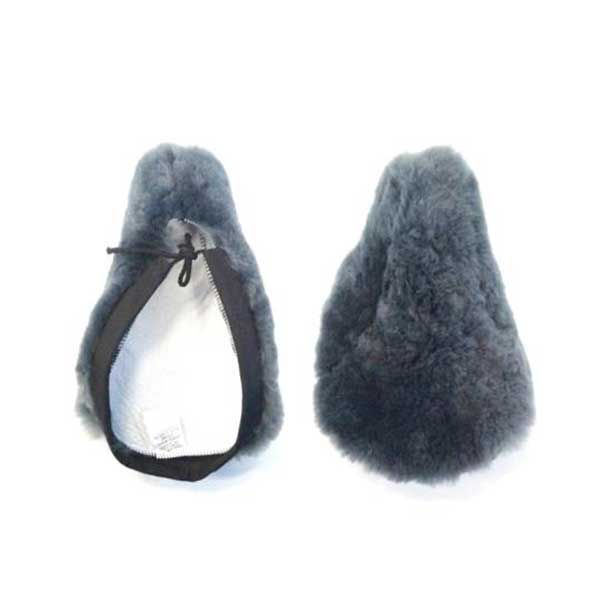 Grey Pure Wool Sheepskin Bike Seat Cover with Drawstring