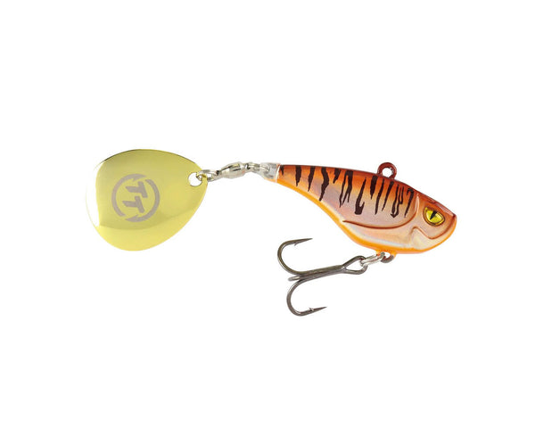 TT Lures Flashpoint+ 37mm Tail Spinner Vibe Lure - MONGREL TIGER