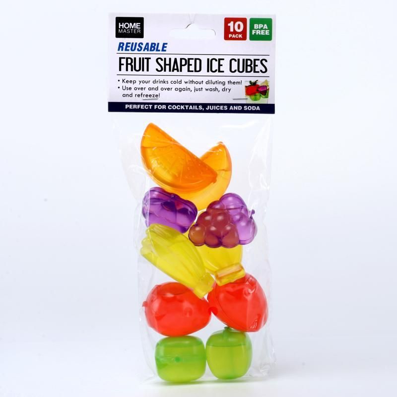 Reusable Fruit Shaped Ice Cubes Pre-Filled 10pk