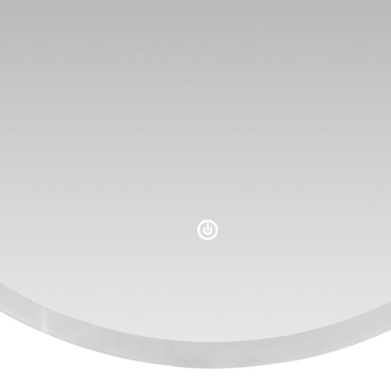 Emitto LED Wall Mirror Round Anti-fog Bathroom Mirrors Makeup Light Decor 60cm