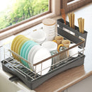 Toque Dish Drying Rack Plate Drainer Cup Holder Cutlery Tray Kitchen Organizer