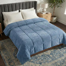 Dreamz Quilt Doona Comforter Blanket Velvet Winter Warm King Bedding Blue 500GSM