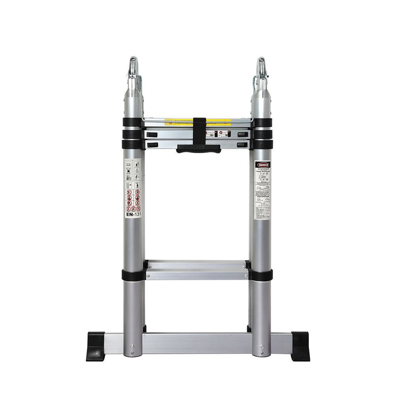 Traderight 3.4m Folding Multi Purpose Ladder 8 Step Extension Ladder Aluminium