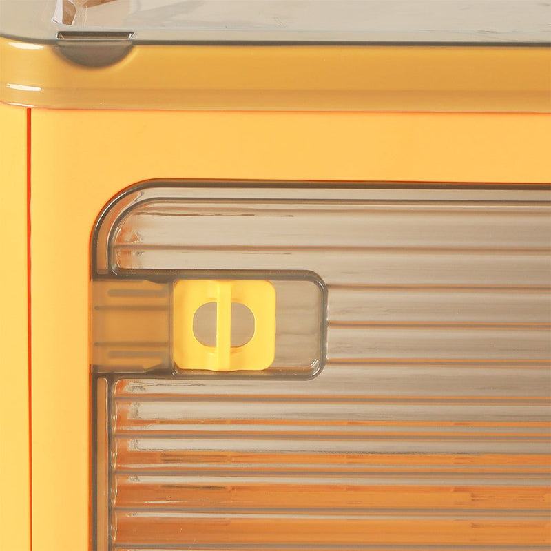 Storage Organiser Large Box Stackable Containers 5 Side Open Foldable Wheels