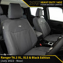 Ford Ranger T6.2 XL, XLS & Black Edition Heavy Duty XP7 Canvas 2x Front Seat Covers (Available)