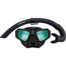 Mirage Assassin Adult Silicone Mask and Snorkel Set (Black)
