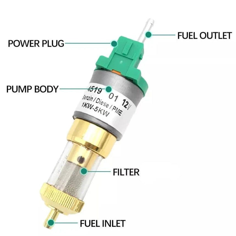 Upgraded Fuel Pump with Filter for Diesel Heater