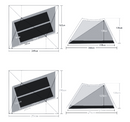 Double-Sided Silicon-Coated Pyramid Tent