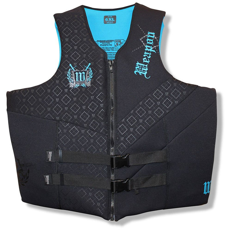 Weapon Super Size 7XL-8XL Neoprene PFD Buoyancy Life Vest Jacket Black/Blue