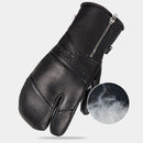 Winter Ski Gloves - Goatskin Leather Mittens
