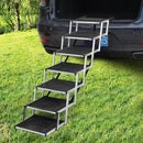 Pawz 7 Steps Dog Ramp For Car Pet Stairs Steps Ladder Travel Foldable Portable