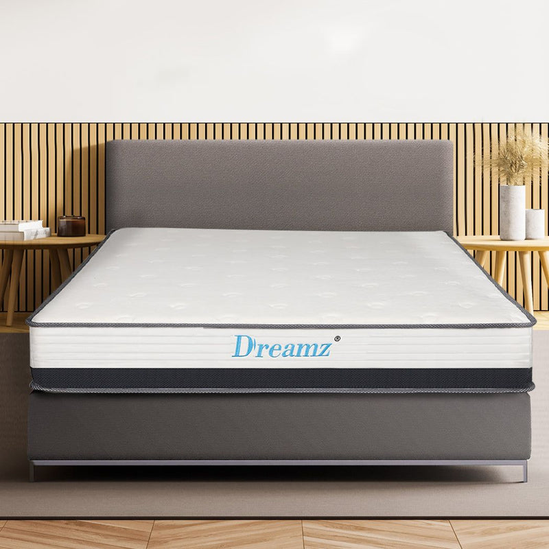 Dreamz Pocket Spring Mattress HD Foam Medium Firm Bedding Bed Top Single 21cm