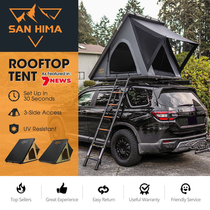 San Hima Kalbarri Lite Roof Top Tent Hardshell With Ladder Camping 4WD