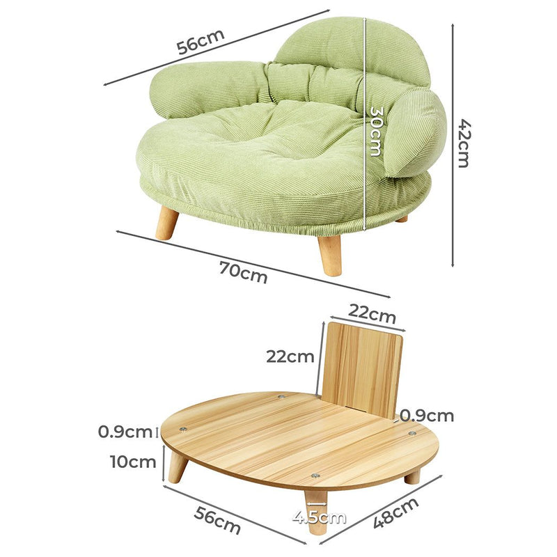 Pawz Elevated Pet Dog Cat Bed Sofa Couch Kitten Lounge Raised Sofa Bed 70cm