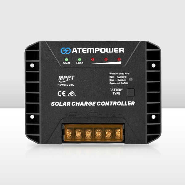 ATEM POWER 20A MPPT Solar Charge Controller  Regulator 12V/24V Lithium Compatible