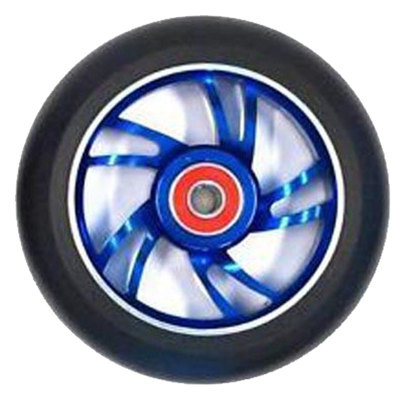 Scooter Wheel Alloy 110mm with Abec 9 Bearing Blue