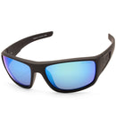Dirty Dog Muffler Satin Black/Grey-Ice Blue Mirror Polarised Men's Sunglasses