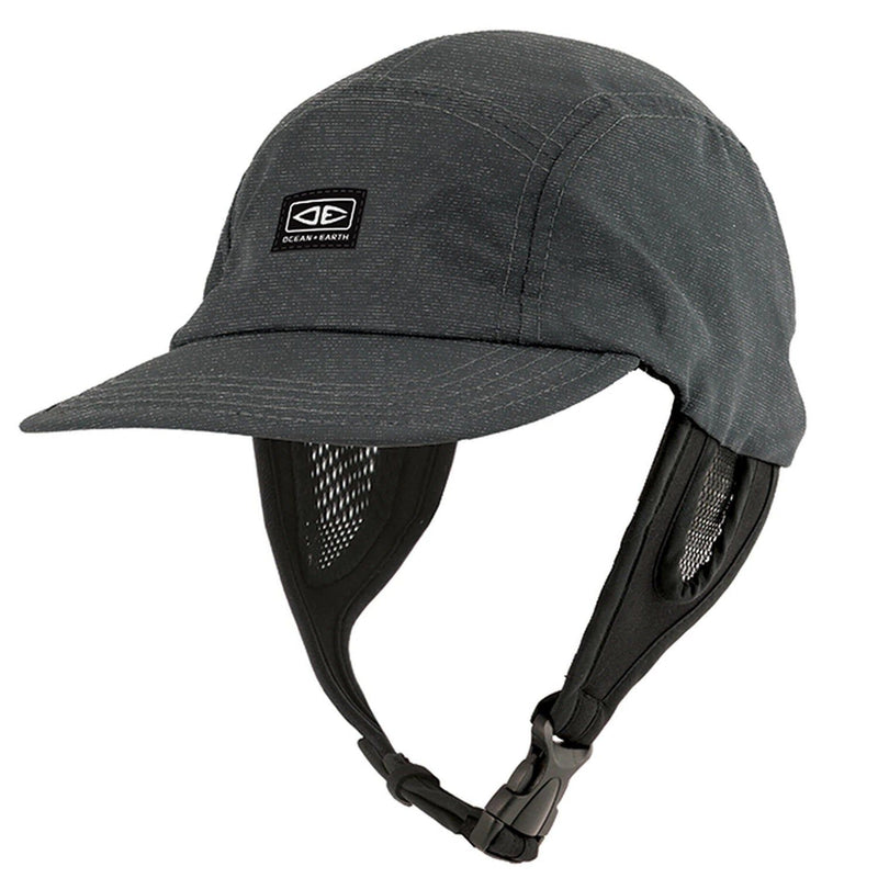 Ocean & Earth Indo One Size Fits All Adult Stiff Peak 5-Panel Surf Cap (Charcoal)