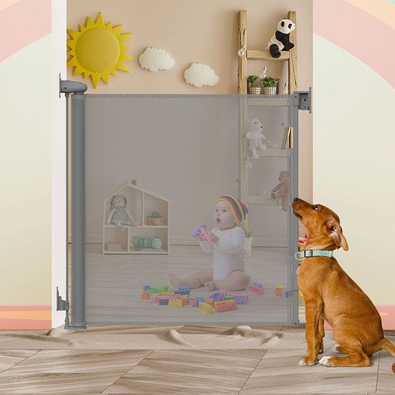 Bopeep Baby Safety Gates Adjustable Retractable Pet Dog Stair Doorways Guard 150