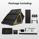 San Hima Kalbarri Lite Rooftop Tent Hardshell Olive+120W Solar Panel+Ladder&Rack