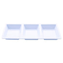 White Melamine Serving Plate 3 Section
