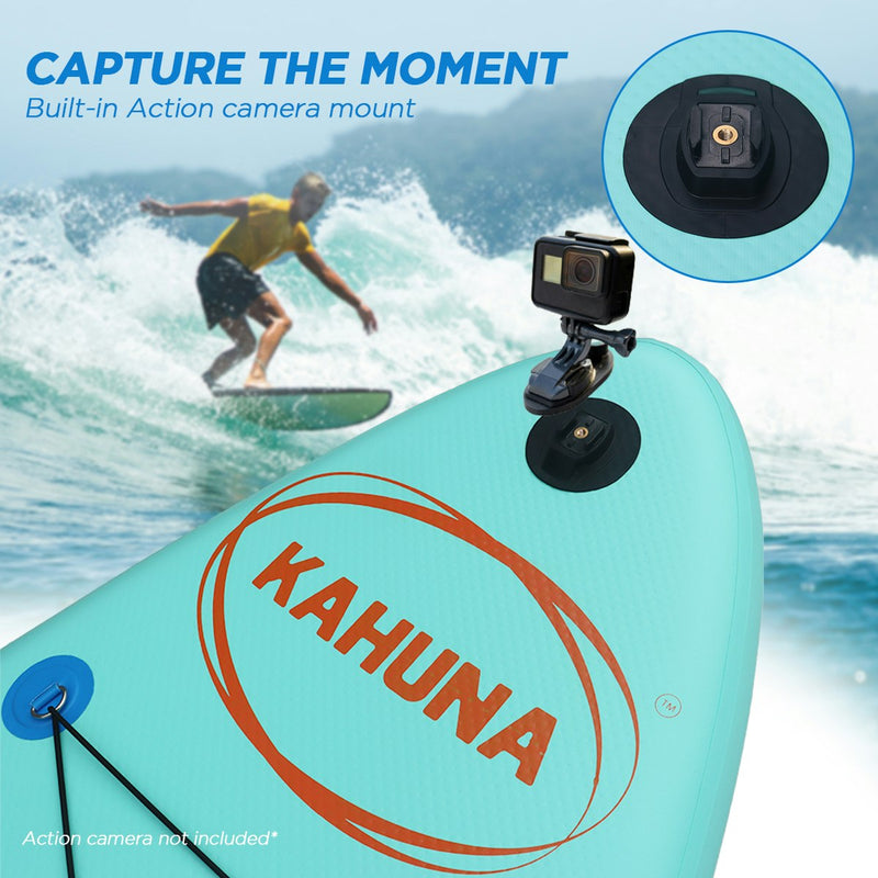 Kahuna Hana Inflatable Stand Up Paddle Board 10ft6in iSUP Accessories - Teal