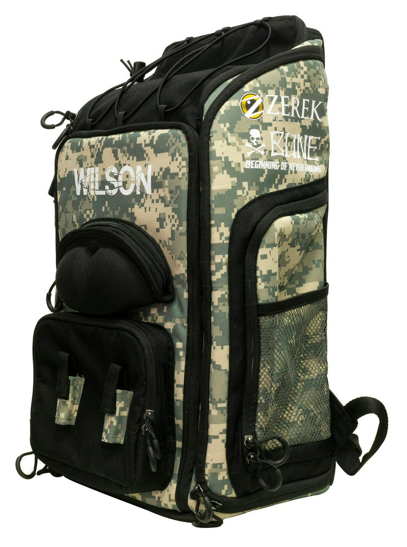 Wilson Platinum Digi Camo Fishing Backpack with Three Fishing Tackle T