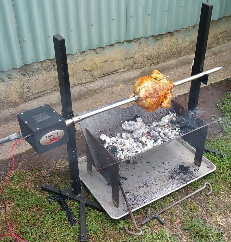 Flaming Coals 12v/240v BBQ Spit Rotisserie Motor - 20kg Load Capacity