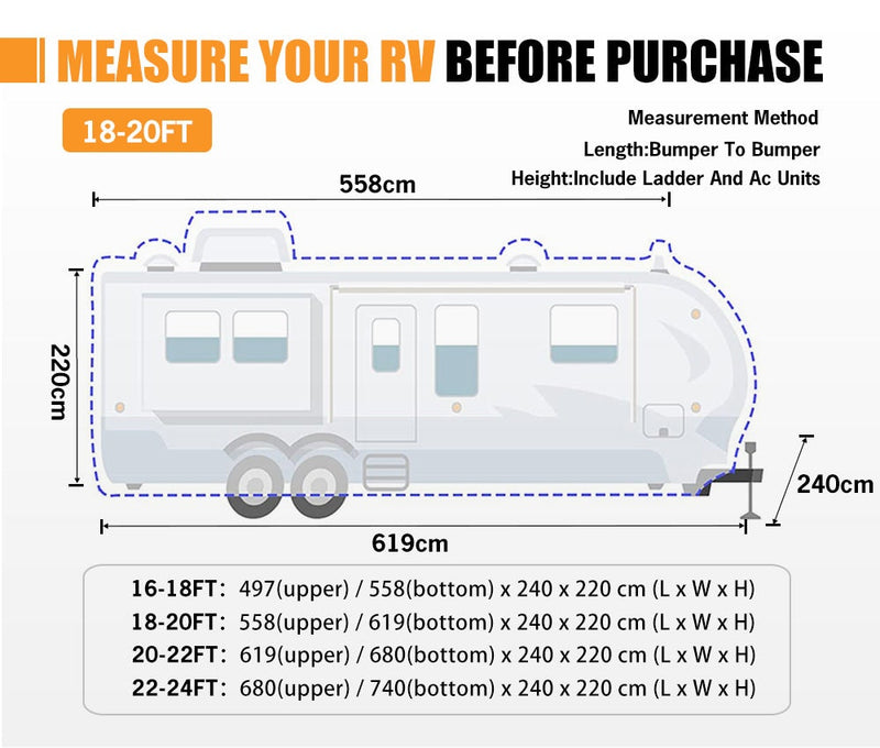 SAN HIMA 18-20ft Caravan Cover 4 Layers