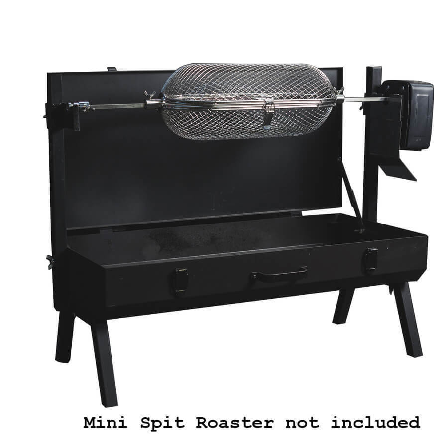 Flaming Coals Stainless Steel Rotisserie Basket - Round Cage Tumbler