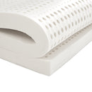 Dreamz Latex Mattress Topper Double Natural 7 Zone Bedding Removable Cover 5cm