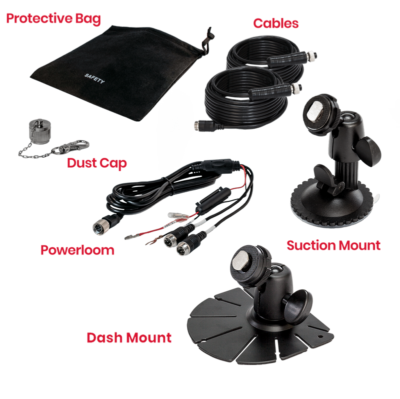 SafetyDave 6" Caravan AHD Rear Vision Kit (92° AHD Eyeball Camera)