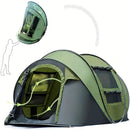 3-4 Person Instant Setup Camping Tent - Quick & Easy Automatic Pop-Up Design