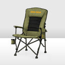 San Hima Folding Camping Chair Portable Outdoor Thick Padding Recliner Green