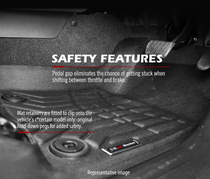 KIWI MASTER 3D TPE Car Floor Mats Liner fit Toyota Landcruiser Prado 150 MY 2013-Current