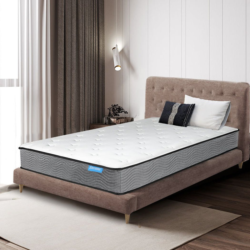 Dreamz Spring Mattress Pocket Bed Coil Sleep Foam Extra Firm King Single 23cm