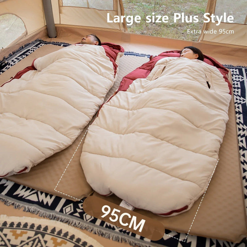 3-4 Season Wearable Sleeping Bag Lightweight Waterproof White