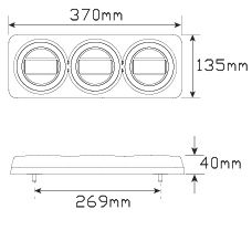 LED Autolamps MaxilampC3XR Stop/Tail/Indicator/Reflector Bolt Mount, Single Blister